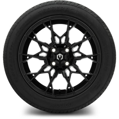 MODZ® 15" Chaos Glossy Black Wheels & Street Tires Combo