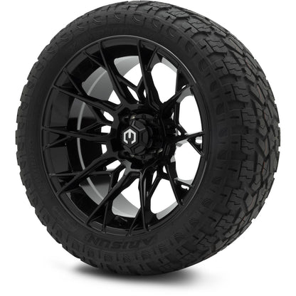 MODZ® 15" Chaos Glossy Black Wheels & Off-Road Tires Combo
