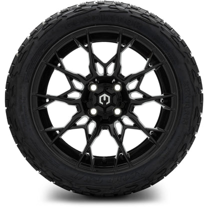 MODZ® 15" Chaos Glossy Black Wheels & Off-Road Tires Combo