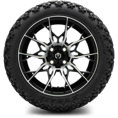 MODZ® 15" Chaos Machined Black Wheels & Off-Road Tires Combo