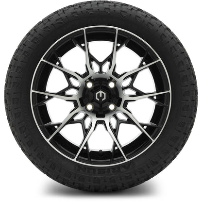 MODZ® 15" Chaos Machined Black Wheels & Off-Road Tires Combo
