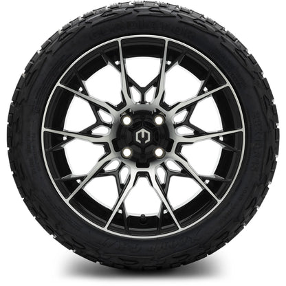 MODZ® 15" Chaos Machined Black Wheels & Off-Road Tires Combo