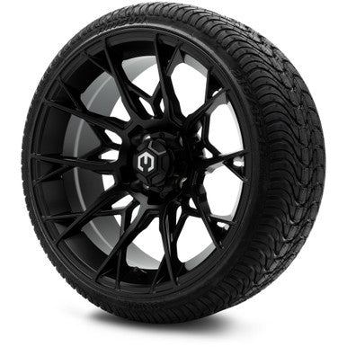 MODZ® 15" Chaos Matte Black Wheels & Street Tires Combo