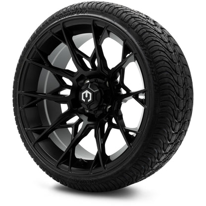 MODZ® 15" Chaos Matte Black Wheels & Street Tires Combo