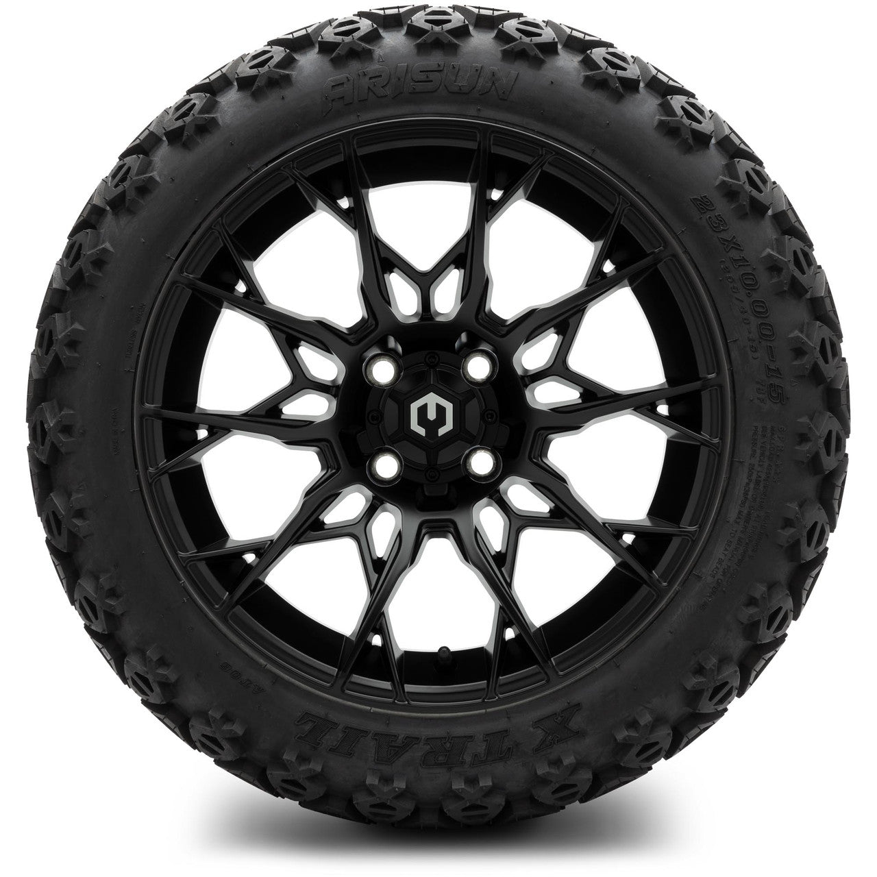 MODZ® 15" Chaos Matte Black Wheels & Off-Road Tires Combo