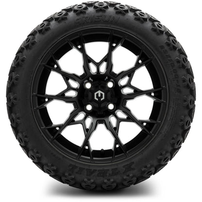 MODZ® 15" Chaos Matte Black Wheels & Off-Road Tires Combo