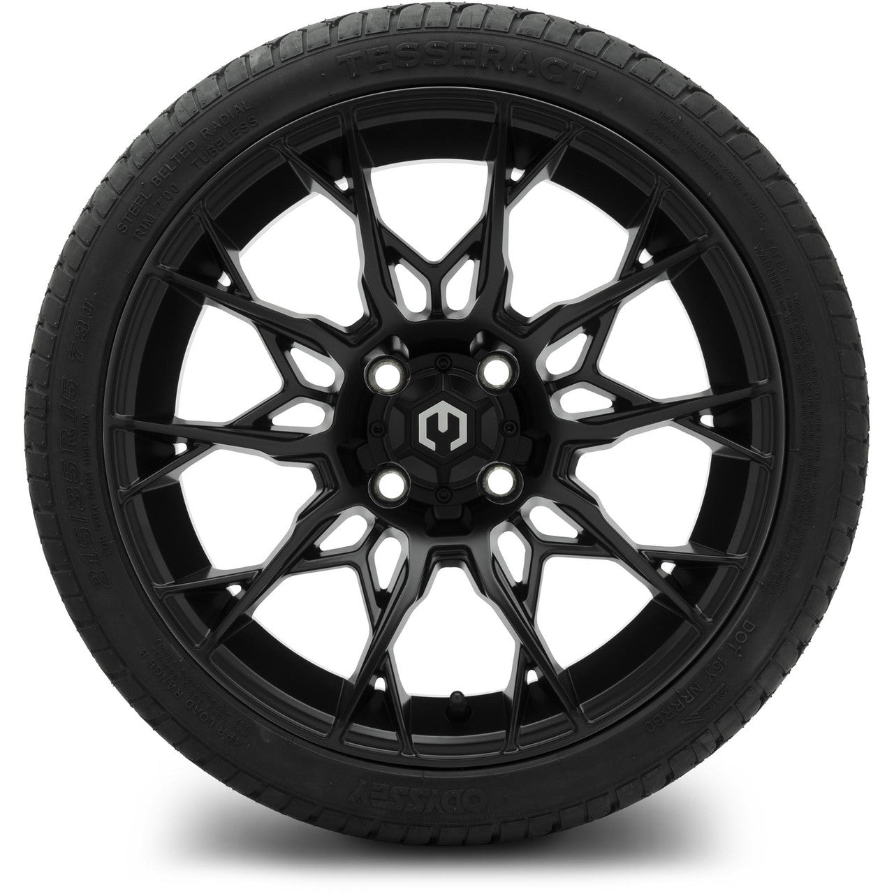 MODZ® 15" Chaos Matte Black Wheels & Street Tires Combo