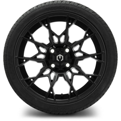 MODZ® 15" Chaos Matte Black Wheels & Street Tires Combo