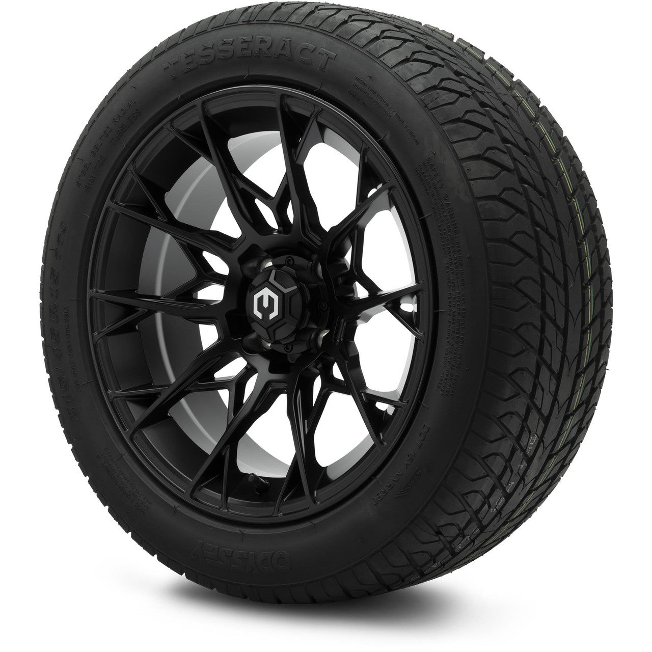 MODZ® 15" Chaos Matte Black Wheels & Street Tires Combo