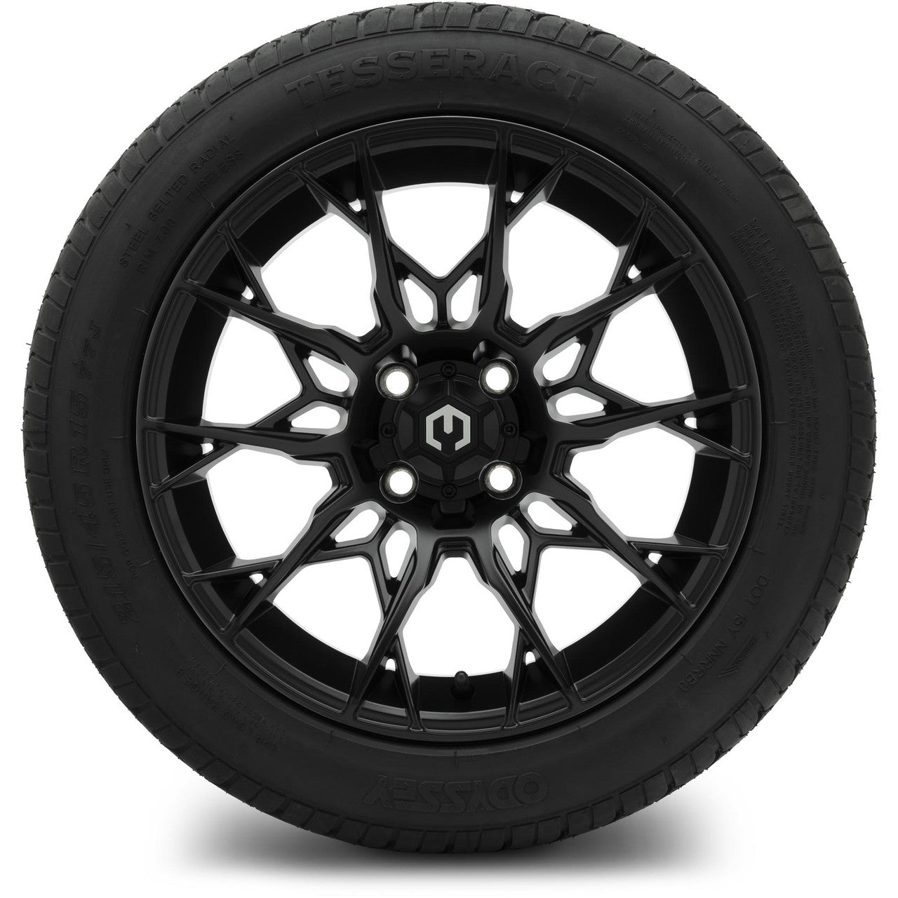 MODZ® 15" Chaos Matte Black Wheels & Street Tires Combo