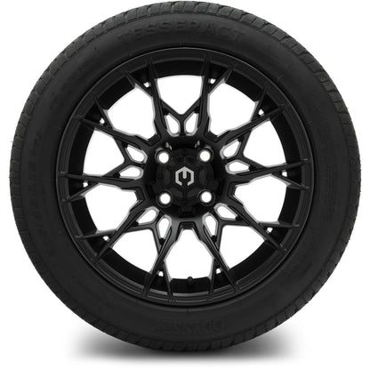 MODZ® 15" Chaos Matte Black Wheels & Street Tires Combo