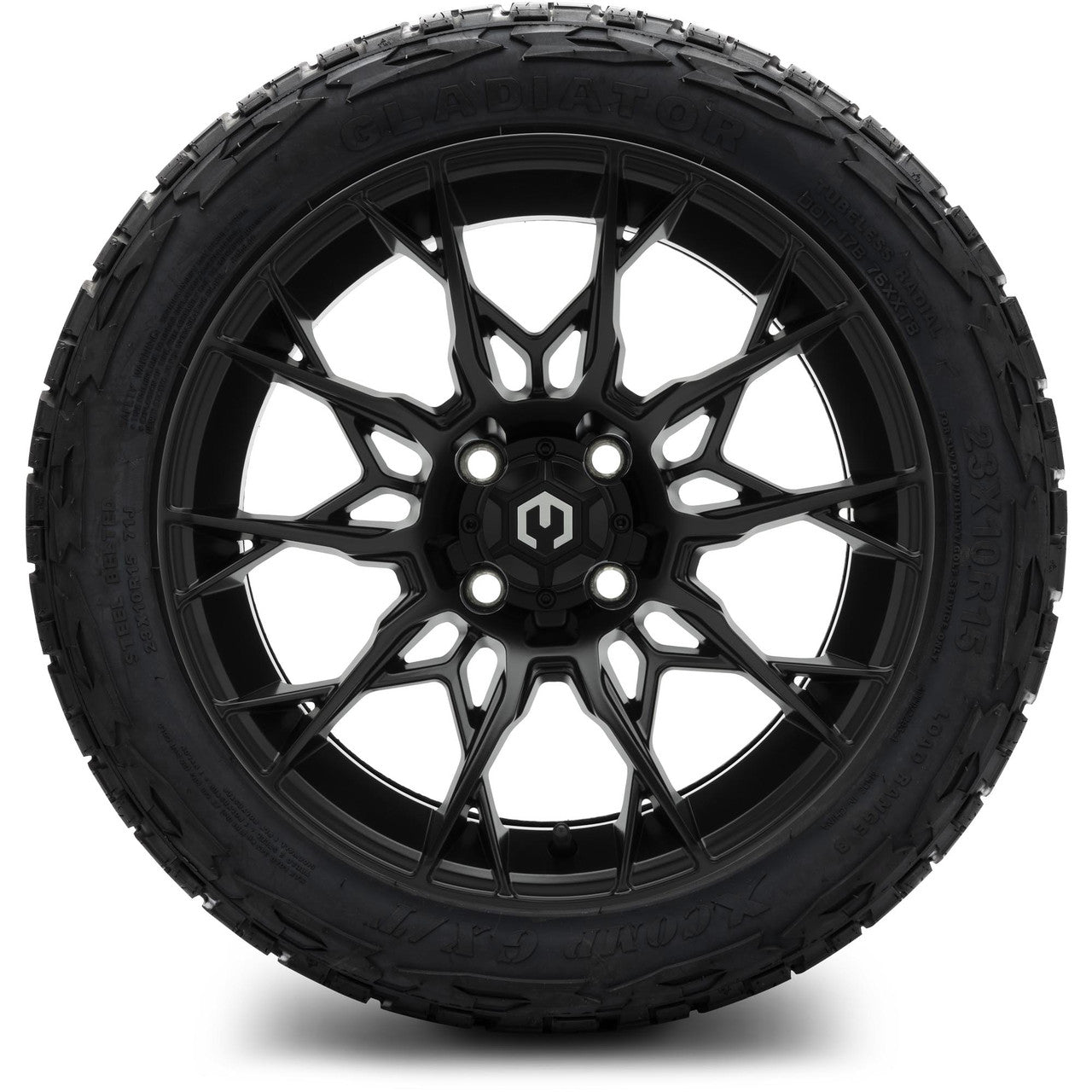 MODZ® 15" Chaos Matte Black Wheels & Off-Road Tires Combo