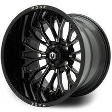 MODZ® Convict Glossy Black with Ball Mill 15x10" Golf Cart Wheel