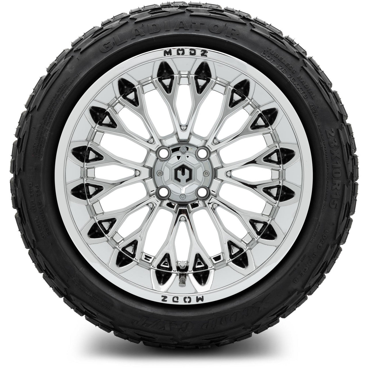 MODZ® 15x10" Convict Chrome Wheels & Off-Road Tires Combo
