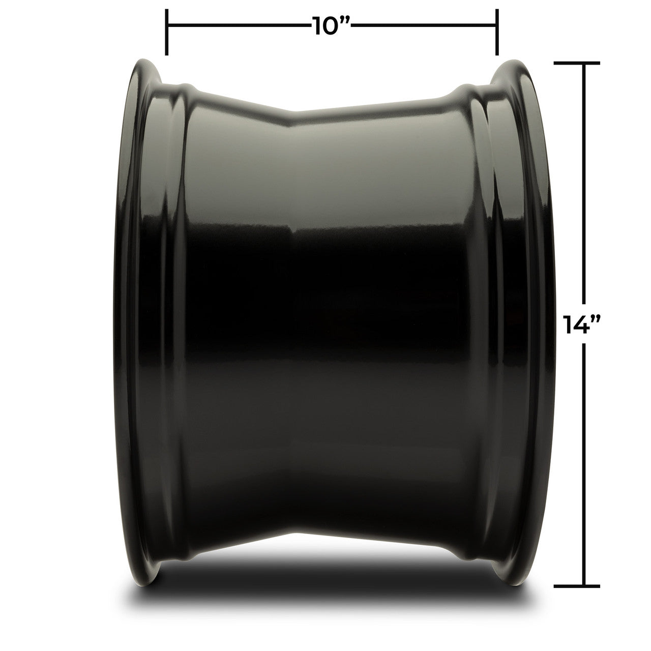 MODZ® Felon Glossy Black 15x10" Golf Cart Wheel