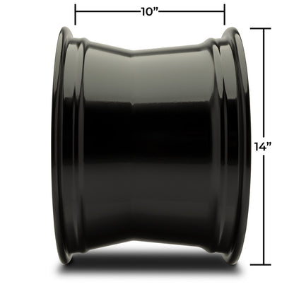 MODZ® Felon Glossy Black 15x10" Golf Cart Wheel