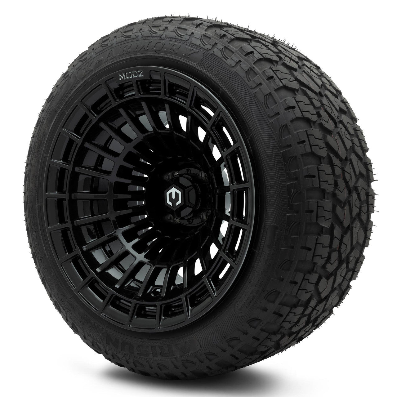 MODZ® 15x10" Felon Glossy Black Wheels & Off-Road Tires Combo