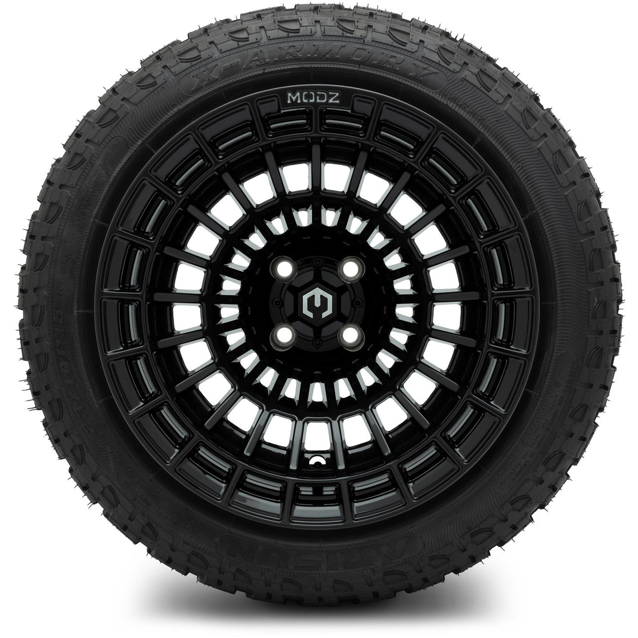 MODZ® 15x10" Felon Glossy Black Wheels & Off-Road Tires Combo