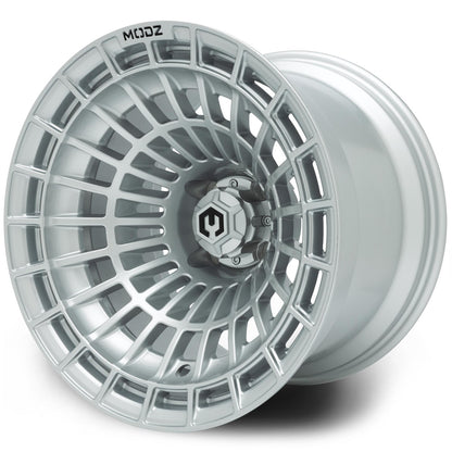 MODZ® Felon Silver 15x10" Golf Cart Wheel