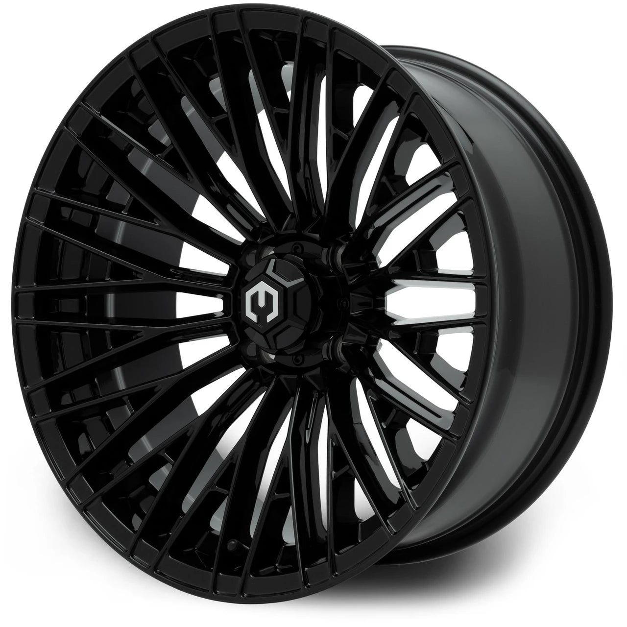 MODZ® Reaper Glossy Black 16" Golf Cart Wheel