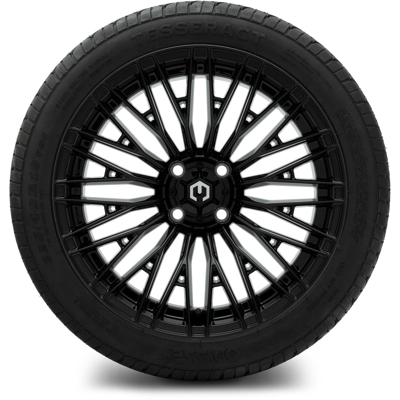 MODZ® 16" Reaper Glossy Black Wheels & Street Tires Combo