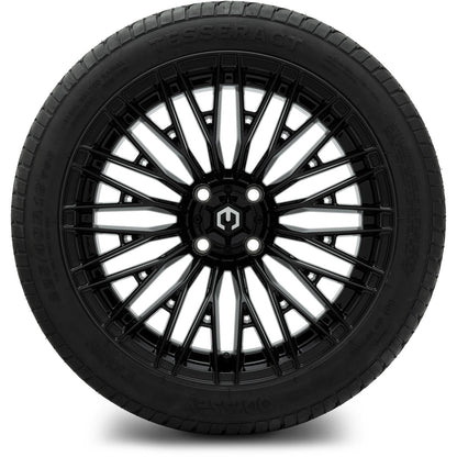 MODZ® 16" Reaper Glossy Black Wheels & Street Tires Combo