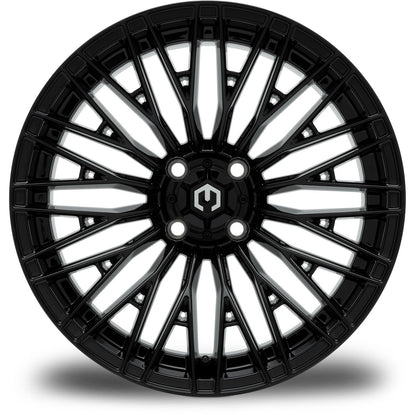 MODZ® Reaper Glossy Black 16" Golf Cart Wheel