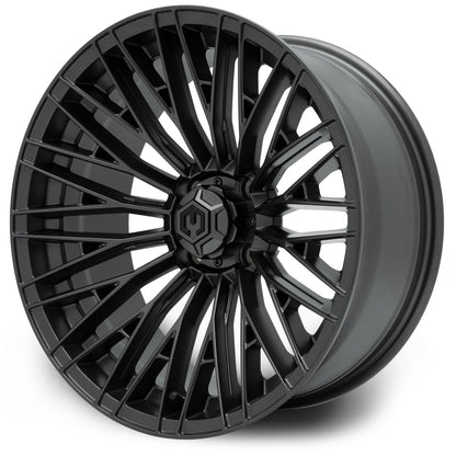 MODZ® Reaper Titanium Gunmetal 16" Golf Cart Wheel