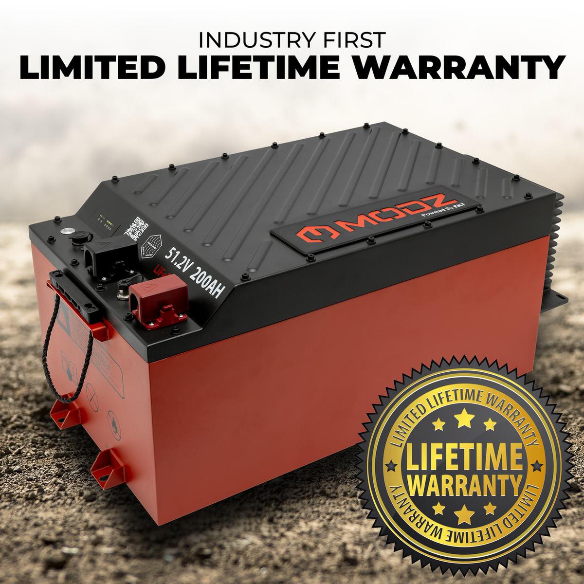 MODZ® Universal 48 Volt (51.2v) 200Ah Blade Lithium Golf Cart Battery Bundle with Built-In Heater