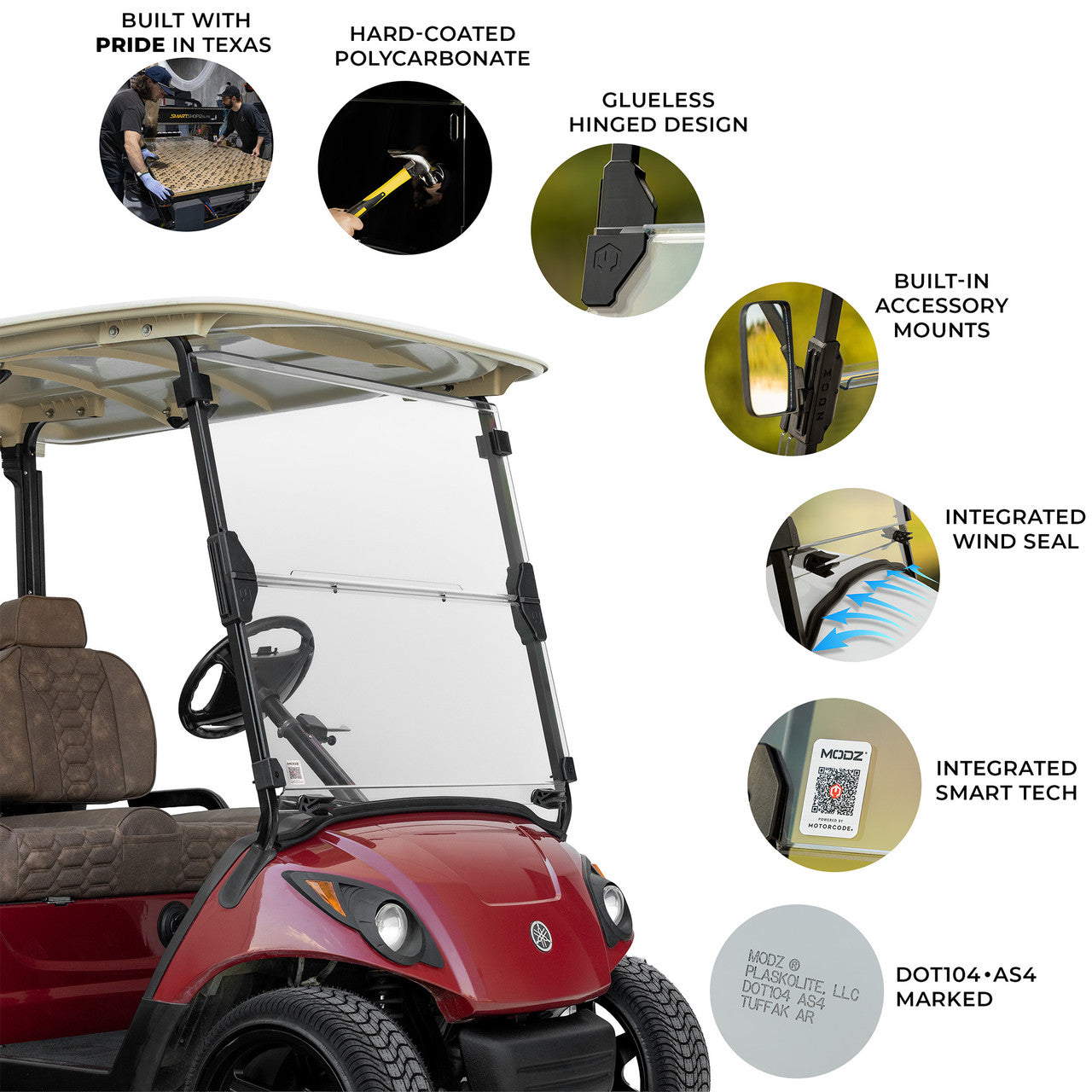 MODZ® AS4 LSV Windshield for Yamaha