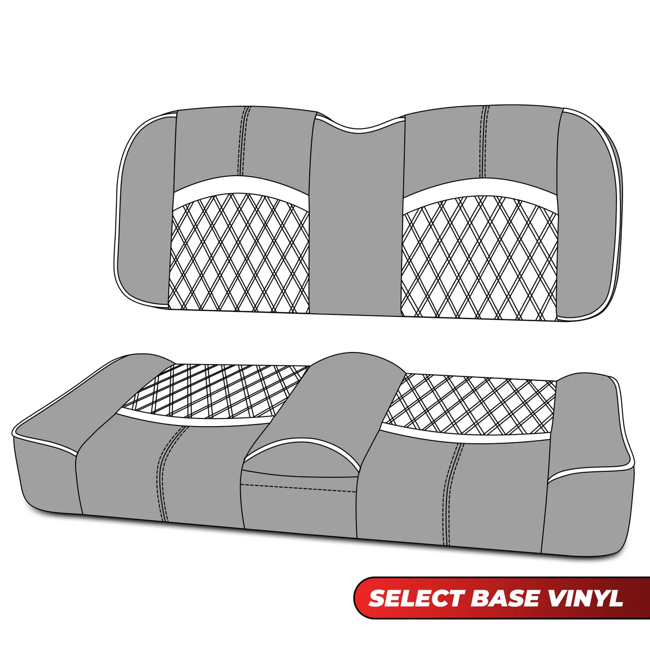 MODZ® FS1 FRONT SEAT FOR CLUB CAR, EZGO, ICON/EV1 & YAMAHA - CUSTOM