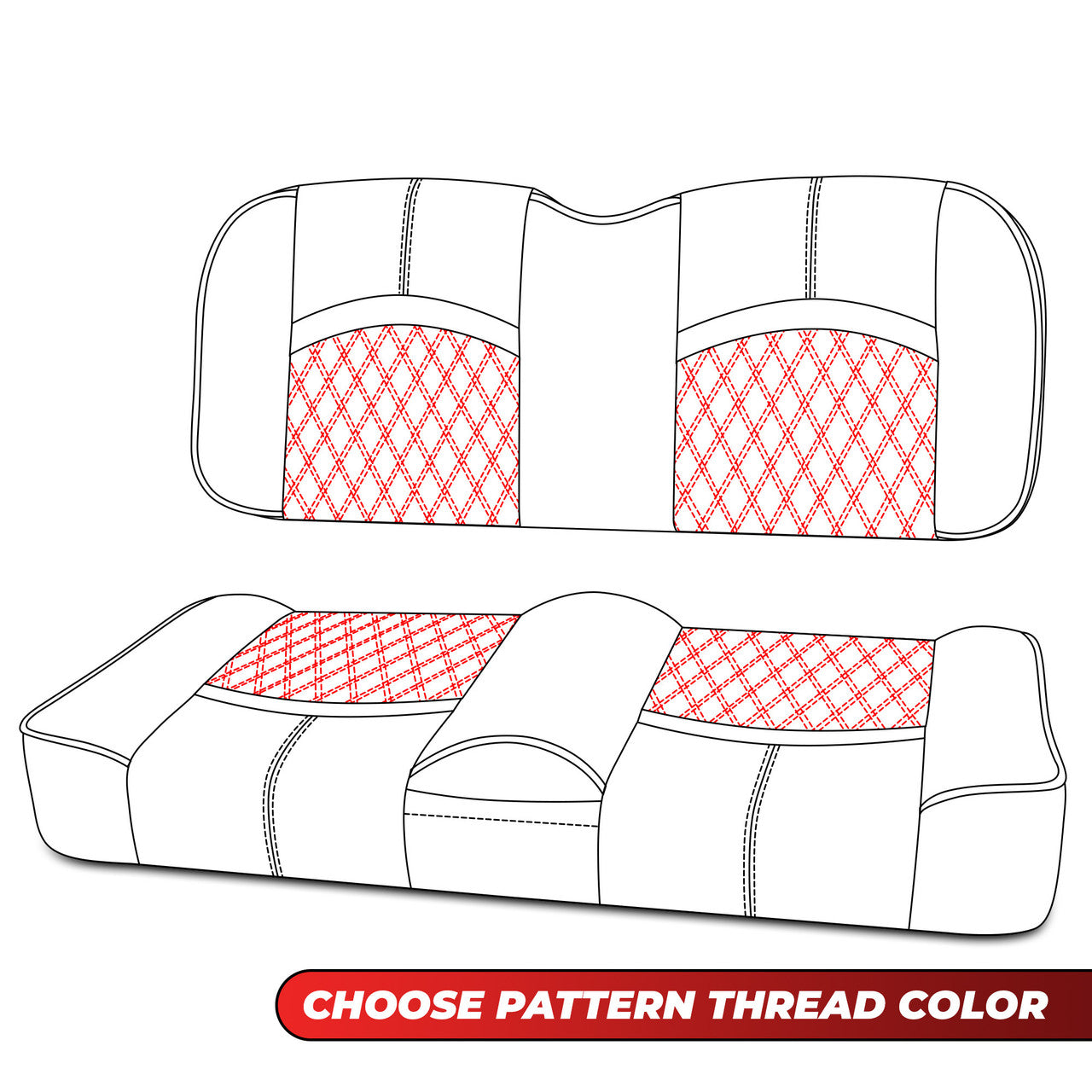 MODZ® FS1 FRONT SEAT FOR CLUB CAR, EZGO, ICON/EV1 & YAMAHA - CUSTOM