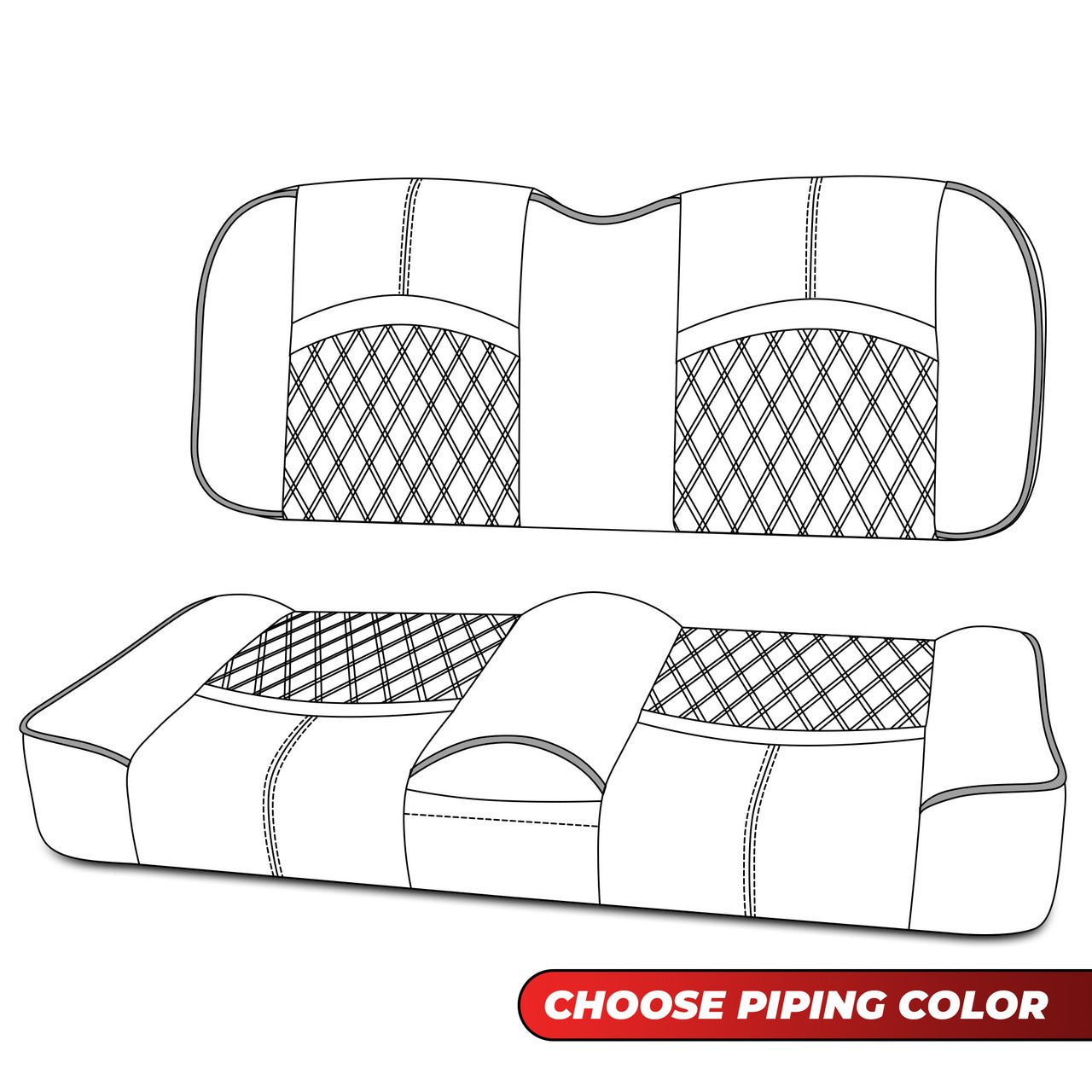 MODZ® FS1 FRONT SEAT FOR CLUB CAR, EZGO, ICON/EV1 & YAMAHA - CUSTOM