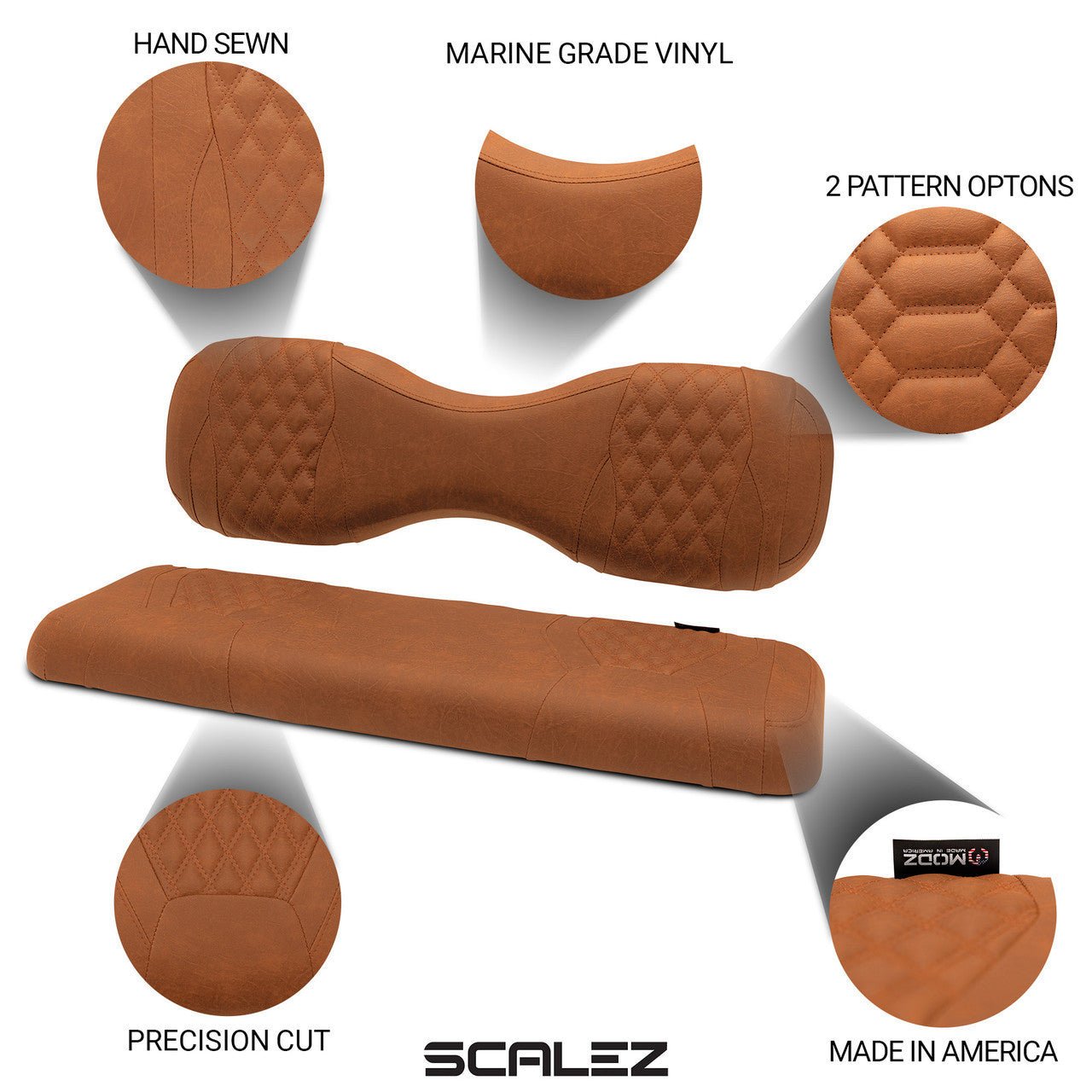 MODZ® SCALEZ REAR SEAT COVERS - RUST