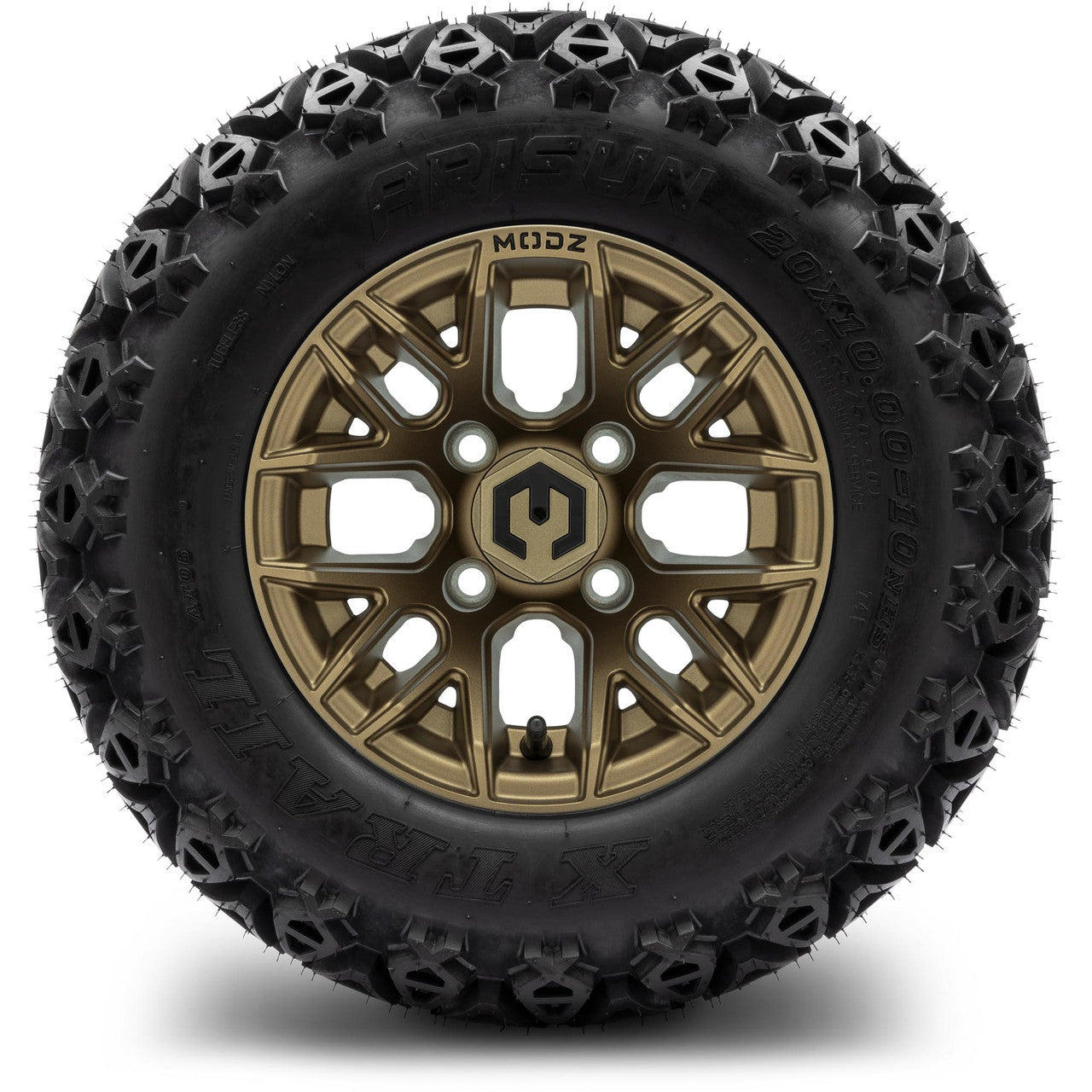 MODZ® 10" Matrix Matte Bronze Wheels & Off-Road Tires Combo