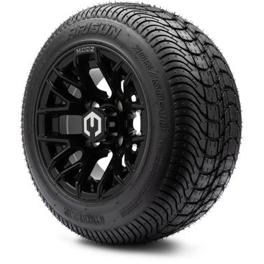 MODZ® 10" Matrix Glossy Black Wheels & Street Tires Combo