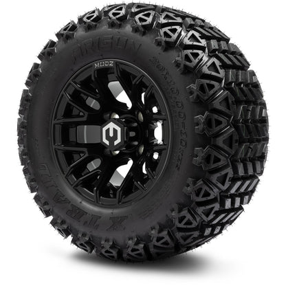 MODZ® 10" Matrix Glossy Black Wheels & Off-Road Tires Combo