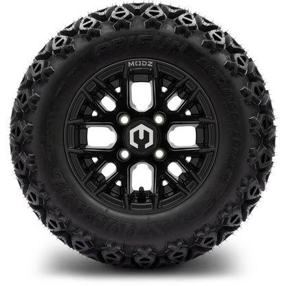 MODZ® 10" Matrix Glossy Black Wheels & Off-Road Tires Combo