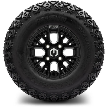 MODZ® 10" Matrix Glossy Black Wheels & Off-Road Tires Combo