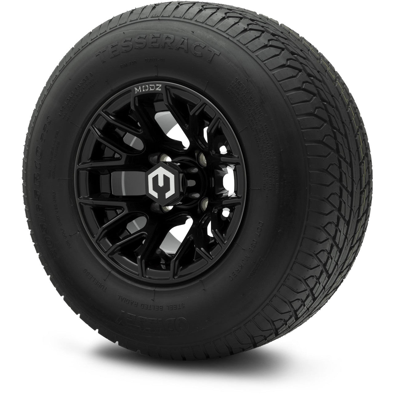 MODZ® 10" Matrix Glossy Black Wheels & Street Tires Combo