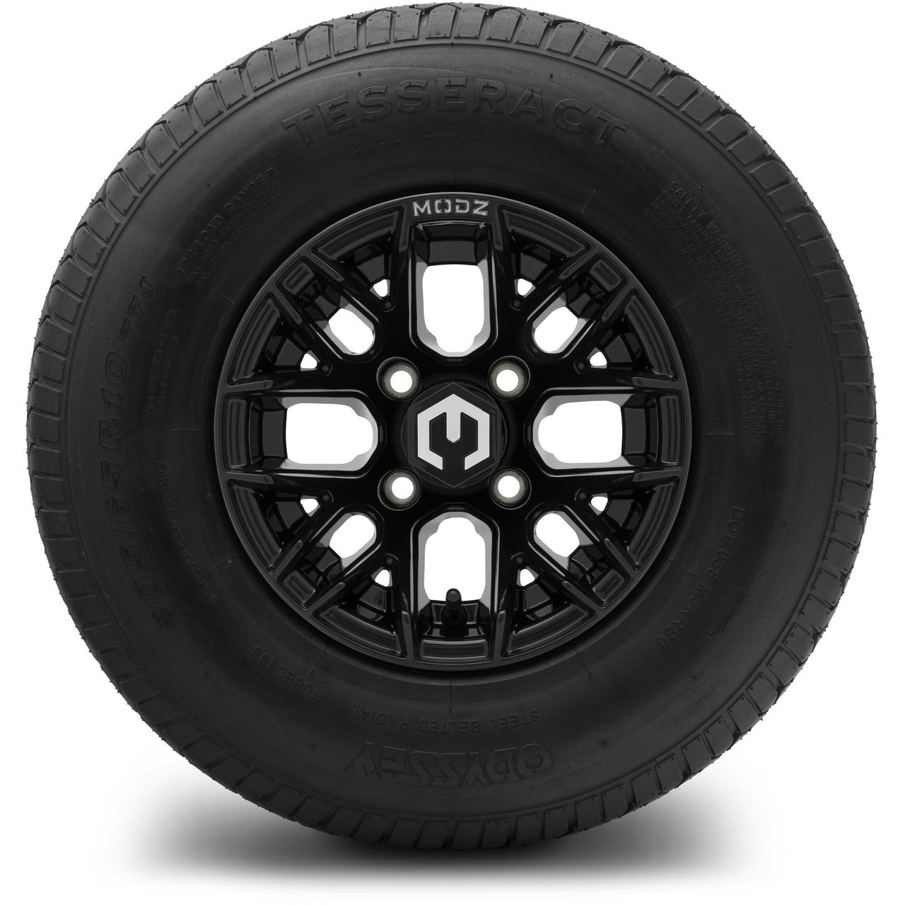 MODZ® 10" Matrix Glossy Black Wheels & Street Tires Combo