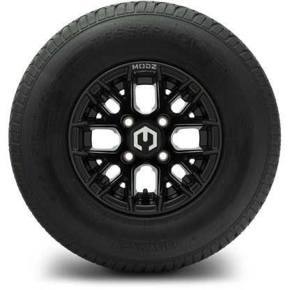 MODZ® 10" Matrix Glossy Black Wheels & Street Tires Combo