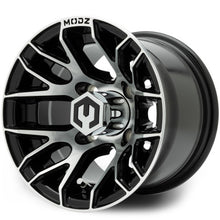 MODZ® Matrix Machined Black 10" Golf Cart Wheel