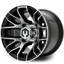 MODZ® Matrix Machined Black 10" Golf Cart Wheel