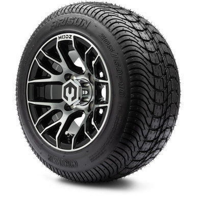 MODZ® 10" Matrix Machined Black Wheels & Street Tires Combo