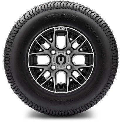 MODZ® 10" Matrix Machined Black Wheels & Street Tires Combo