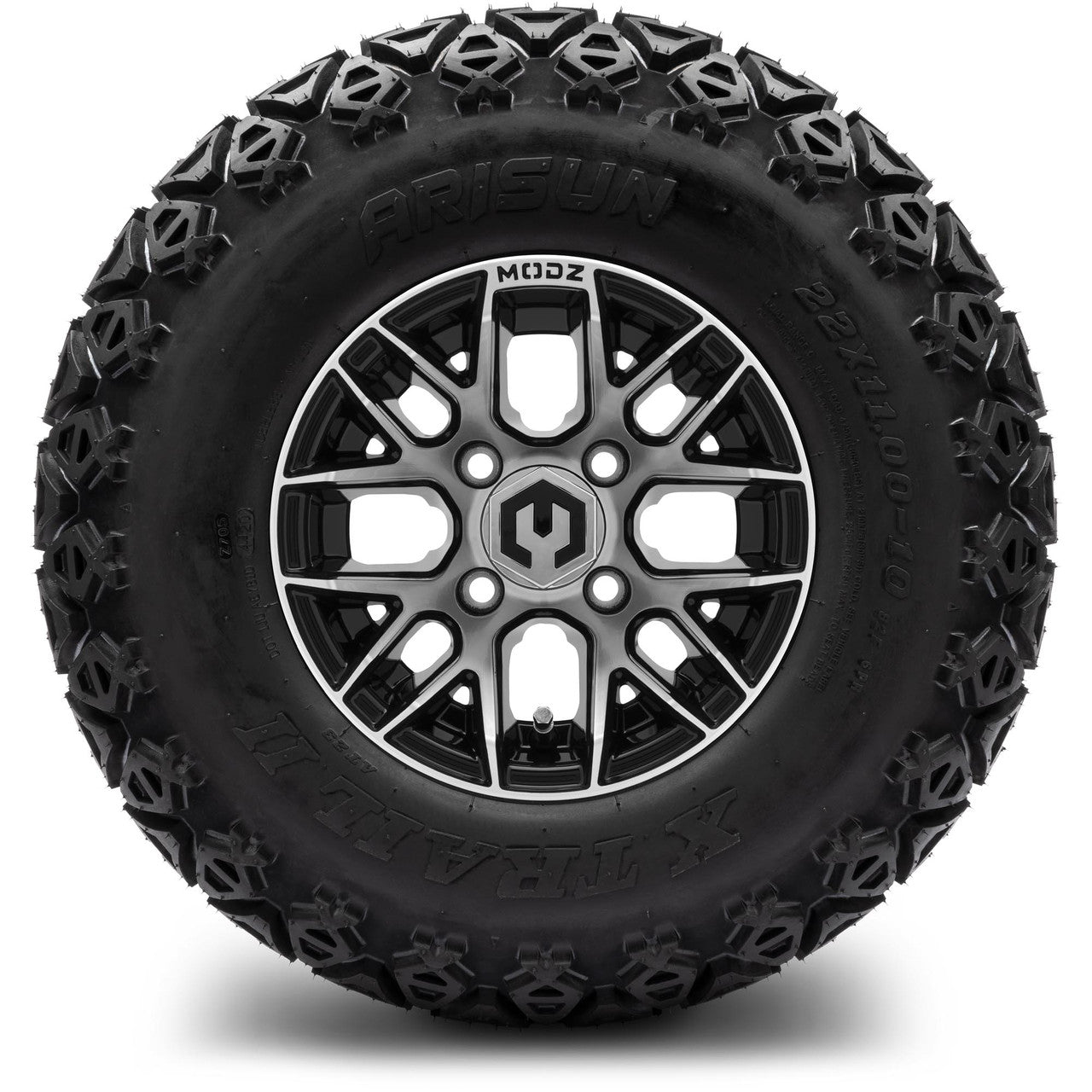 MODZ® 10" Matrix Machined Black Wheels & Off-Road Tires Combo