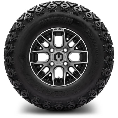 MODZ® 10" Matrix Machined Black Wheels & Off-Road Tires Combo