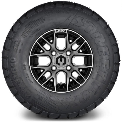 MODZ® 10" Matrix Machined Black Wheels & Street Tires Combo