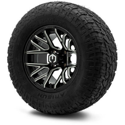 MODZ® 12" Matrix Glossy Black with Ball Mill Wheels & Off-Road Tires Combo